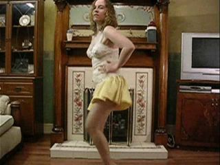 Horny vixen: Haleys Striptease Dance in Miniskirt and Pantyhose