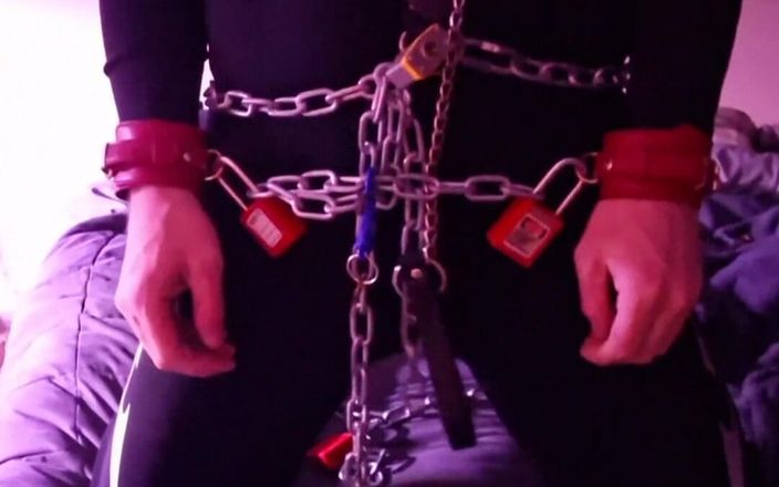 Robert48569: Neprene Petplay self bondage řetězy kožená štěněplay pup mash kapuce Neoprený límec...