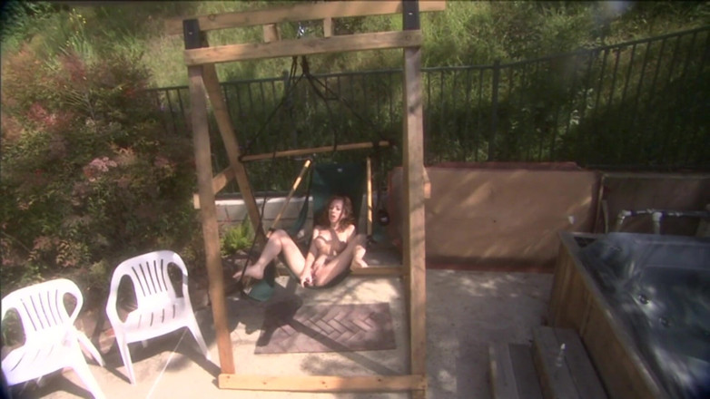 Toy My Pussy: Brunette slut with fake tits pussy toying in the swimming...