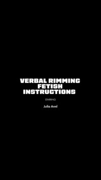 Julia Ann Verbal Rimming Fetish Instructions