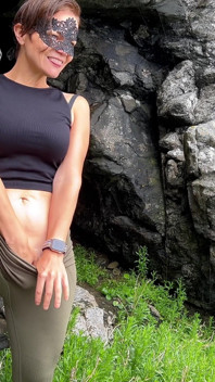 Petite Hotwife Cucks Husband and Gets Fucked by 10inch BBC Outside on a Cliff, MILF Fucking Massive Cock