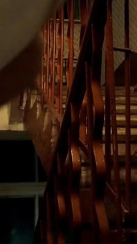 Red-haired Sissy Sonechka Was Almost Caught on the Staircase During Anal Self-pleasure