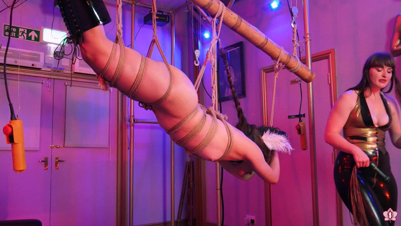 Good Giirl Mila Maeve: Hanging Pony Girl Slave Mila Receives Flogging and Pussy Tenderising...