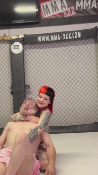 Pvc Stepmommy Torments Sissy in Mma Cage - Thigh Control & Humiliation