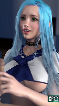 Tetona asiática hace pajas y corridas - 3d hentai japonés