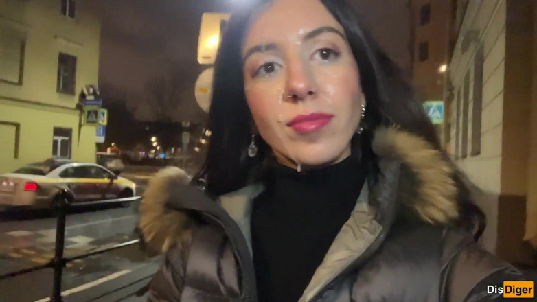 Dis Diger: Ruined Makeup Cum on Face - Public Cumwalk on Street Fur...