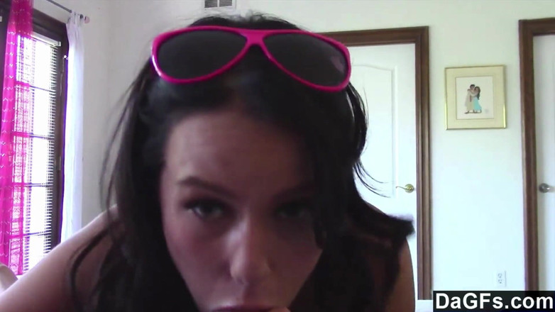 Dagfs: Amazing chick Megan Rain takes a massive cumshot into her...