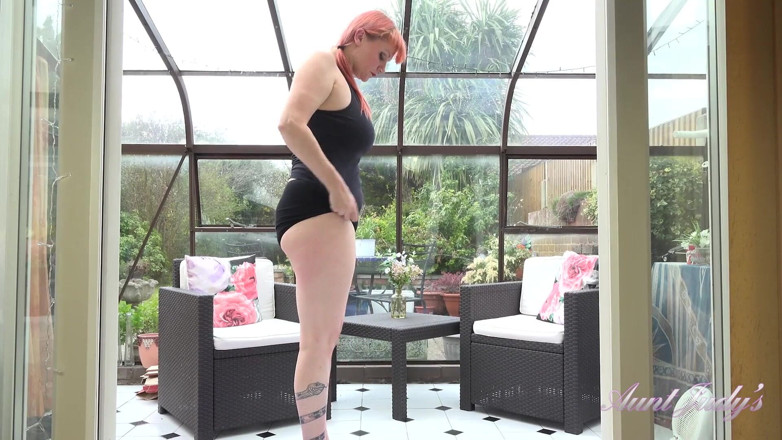 Aunt Judy's: Busty mature redhead Velvet does Yoga