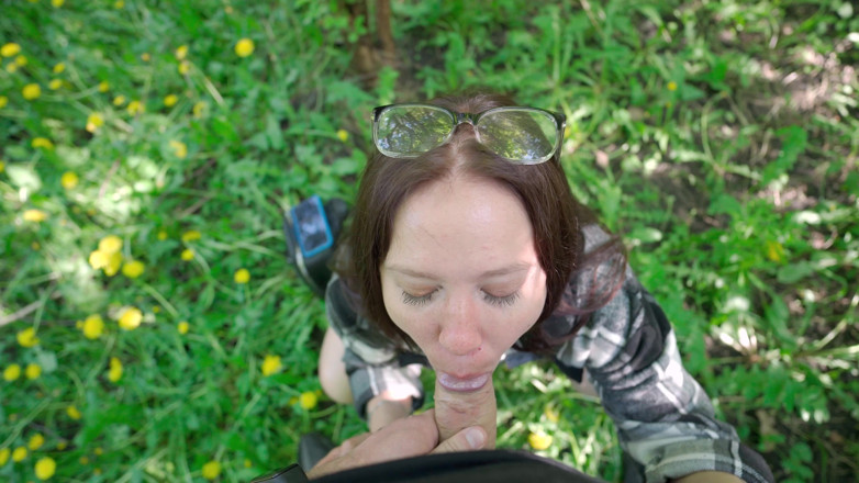 YSP Studio: Outdoor Fun with Nerdy Girl in Glasses