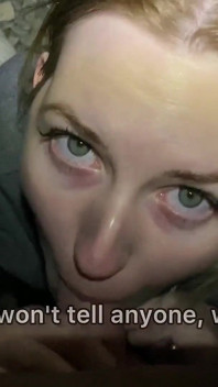 Security Guard Caught Redhead and Punished Her with Pussy Fucking on the Street