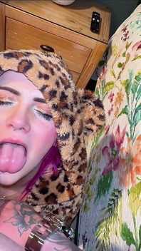 POV: Cute Goth Girl in Teddy Bear Pajamas Gets Face Fucked & Creampied