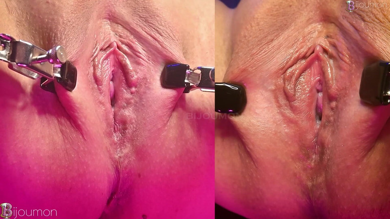 Bijoumon: クランプドオープン/隠れる場所のないプッシーの凝視(obs10)