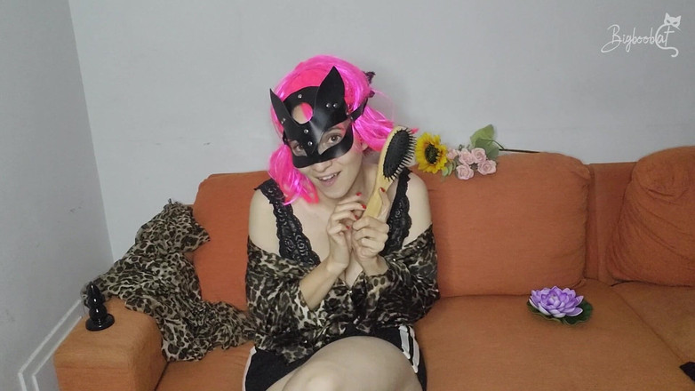 BigBoobCat: 私のソロセッション中に私の大きな天然のおっぱいと官能的なマンコマスクをお楽しみください