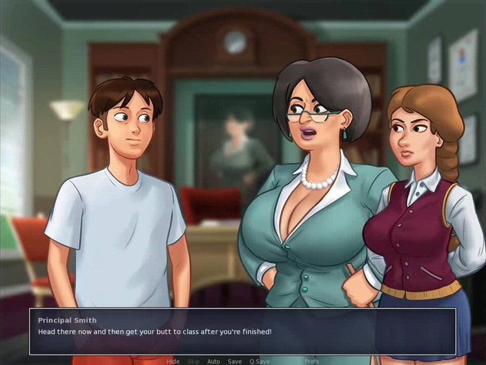 Dirty GamesXxX: Summertime Saga: naughty principal with big tits ep. 2