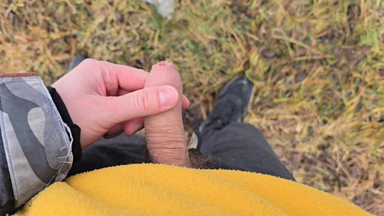 Alpha pee king: A Bit Risky Peeing - POV Outdoor Male Pee During a...