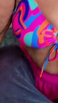 MILF Gets a Massive Facial on the Patio POV