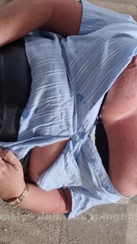 Abandoned Building Cumshot From Above - Julie Wanks & Gets Covered