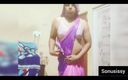 Sonusissy: Fată indiancă sexy Femboy Sonusissy Navel în sari