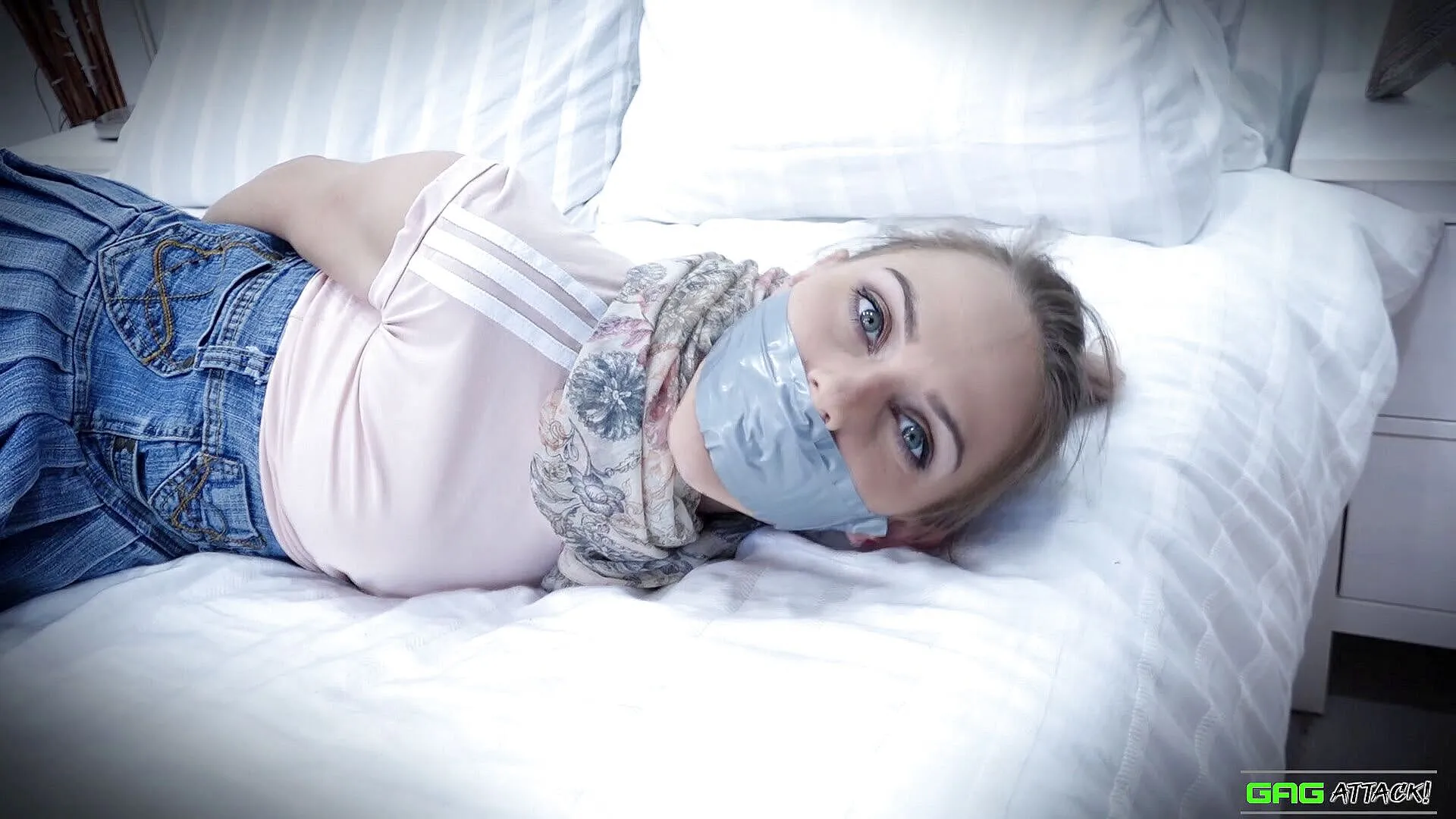 Chloe toy hogtied