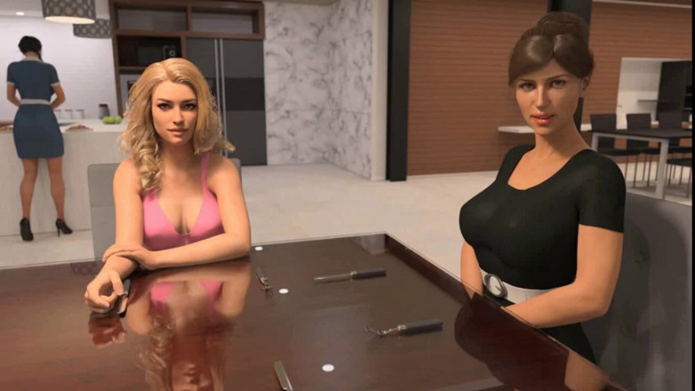 Dirty GamesXxX: The visit: a blonde girl is doing a foot job...