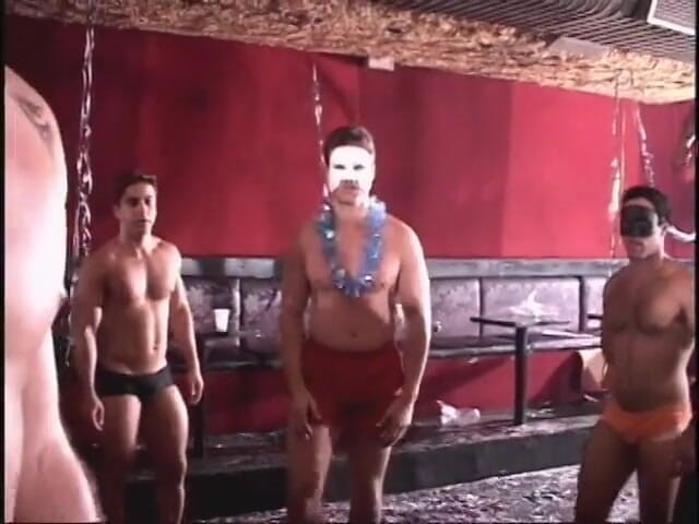 Gays Case: Gorgeous muscular latino dudes in masks have a hot gay...
