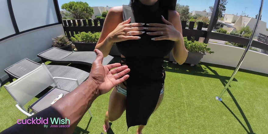 Joss for Cuckold wish: サーシャ・ロペスが2本のチンコに吹きかける