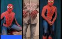 Biggyshots: No set de Spidey's Web' Spiderman Big Cock and Cumshot