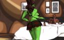 Back Alley Toonz: A Green Big Booty Alien Steps Out of a Portal...