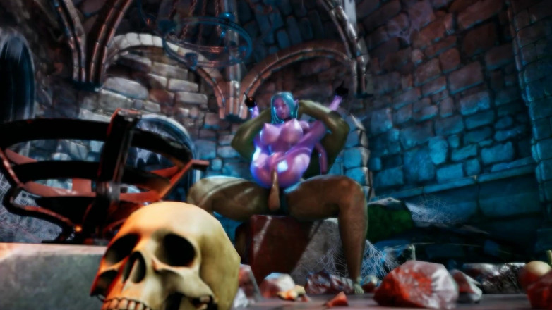 Honey Bttch: Slutty dark elf needs orc cock