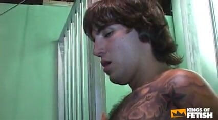 Gay Diaries: Tattooed prisoner and a police guy pump their asses in...