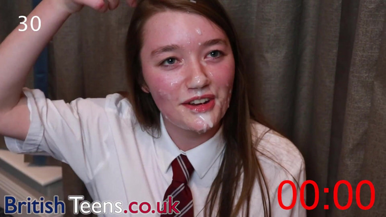 British Teens: 100 Cumshots on British Teen Olivia Keane