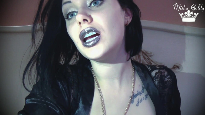 Goddess Misha Goldy: New metal lipstick worship