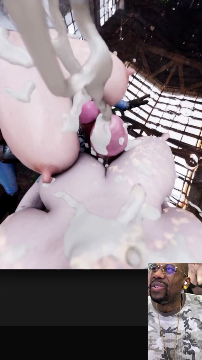 L6RD7BLU3 FUTA: Transgender 2b Cock Tře dalšího transgendera v dešti, dokud se nevystříkají...