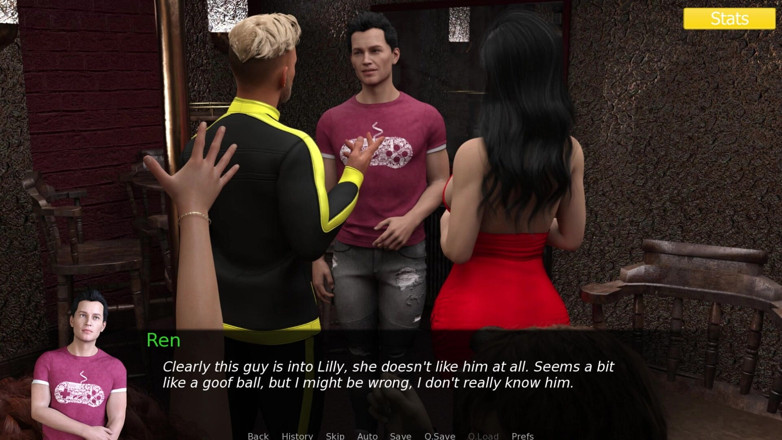 3D Cartoon Porn: Erotica 4 - Riley, Ren and Lilly Dance at the Bar Then...