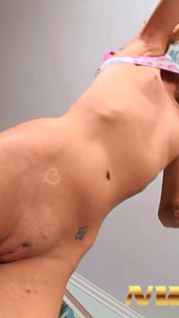 Young skinny blonde destroyed with huge bbc