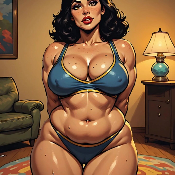 AI Porn: Bbw 3D a casa