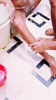 Desi Couple Soapy Bathroom Sex - Wet Body Massage & Hard Fuck