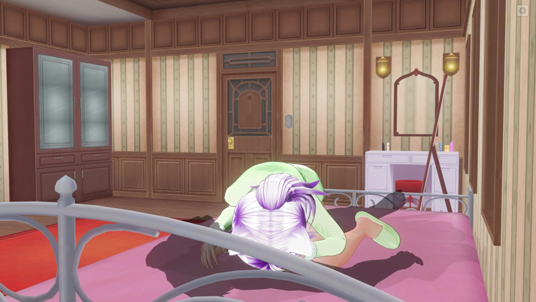 H3DC: 3D HENTAI. Cute girlfriend in green pajamas rides a big...