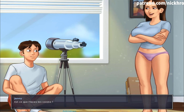 Cartoon Universal: Summertime Saga bahagian 137 - adik tiri memanjakan saya (submisif Perancis )