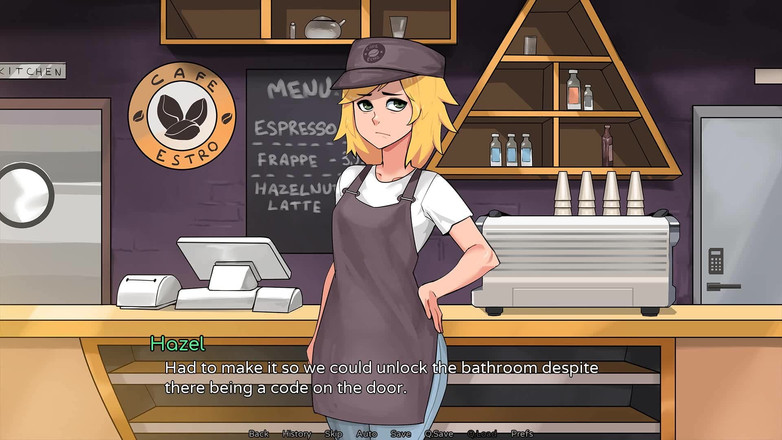 Futavision: 헤이즐넛 라떼: 화장실에서 머리를 대고 있는 섹시한 후타 바리스타 - 입에 큰 정액 폭발로 끝난 에피소드 1