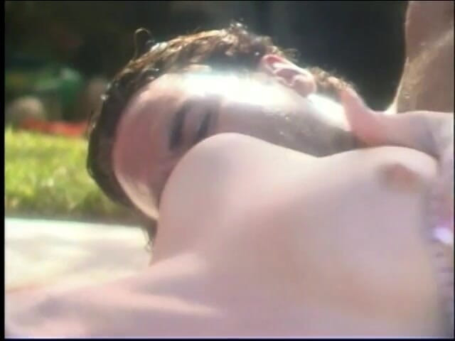 Meet and Fuck: Horny Brunette Babe Rides a Big White Dick in Backyard