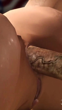 Hot horny brunette has passionate sex on the beach