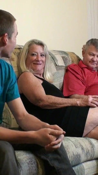 Step-granny Helps Her Step-grandson and He Gets to Fuck Her