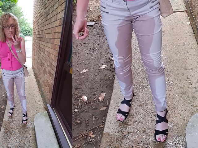 Mature Pissing in my trousers on the doorstep (Kinky Essex)