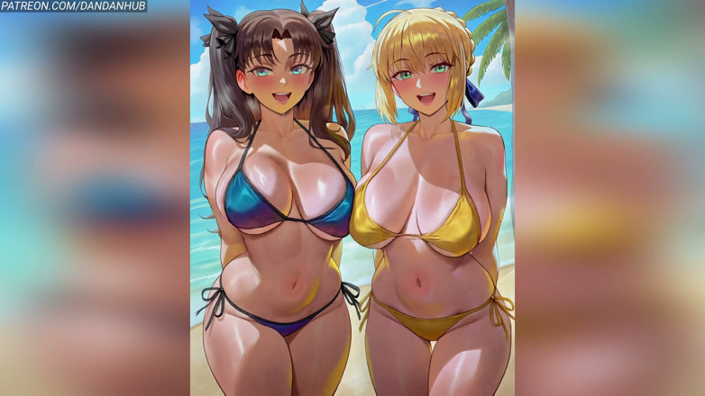 Dandanhub: Saber &amp; Rin Tohsaka Twerk and Bounce - Lot