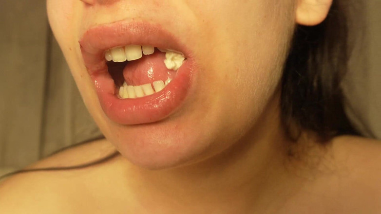 AmayaMori: Stepsister Chews Gum and Blows Bubble Gum and Shows Her...