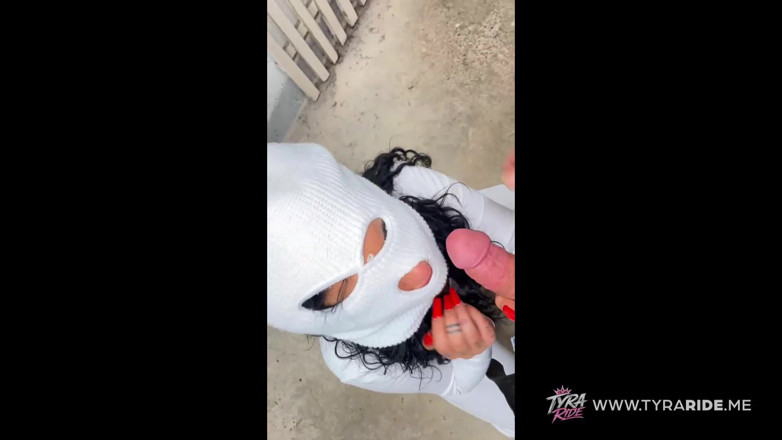 TYRARIDE: Masked MILF in Balaclava Worships and Drains Thick Cock