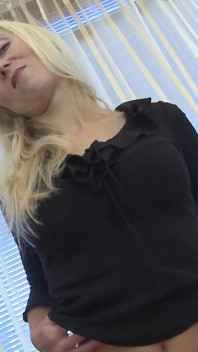 Blonde MILF Carolina Ilsa Plays with Her Pussy for You