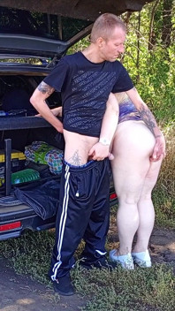 In the Park, I Fuck My Neighbor in Her Pussy Doggy Style, Then in Her Mouth and Cum Twice in a Minute