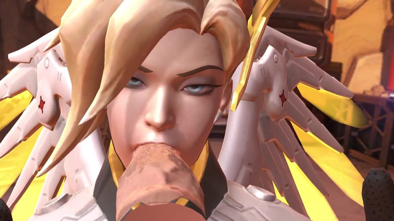 Wraith ward: Mercy blowjob. Overwatch parody